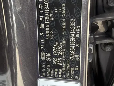 Kia K5 2016 года за 7 000 000 тг. в Алматы – фото 2