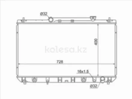 Радиатор двигателя за 24 750 тг. в Астана