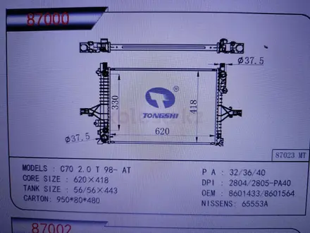 Радиатор охлаждения Volvo за 1 000 тг. в Алматы