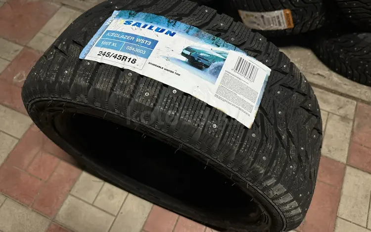 245/45R18 Sailun Ice Blazer шипы, мягкие, тихие, отличное сцепление на льду за 43 000 тг. в Астана