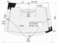 Стекло заднее с обогревом SKODA OCTAVIA TOUR 4/5D LBK/HBK 96-11 за 27 000 тг. в Алматы