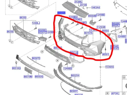 Передний бампер Tucson 24-25 NX4 за 230 000 тг. в Кызылорда