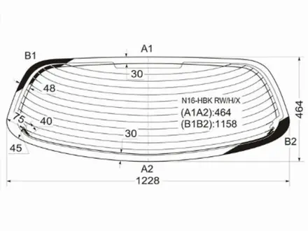 Стекло заднее с обогревом NISSAN ALMERA 3/5D 00-06 за 23 600 тг. в Алматы