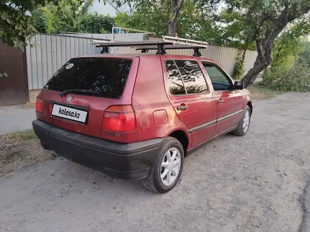 Volkswagen Golf 1995 года за 1 020 000 тг. в Тараз – фото 9