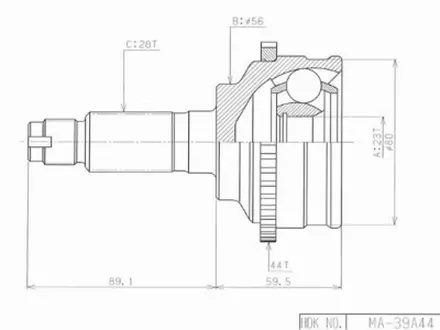 Шрус наружный, граната наружная за 27 350 тг. в Караганда