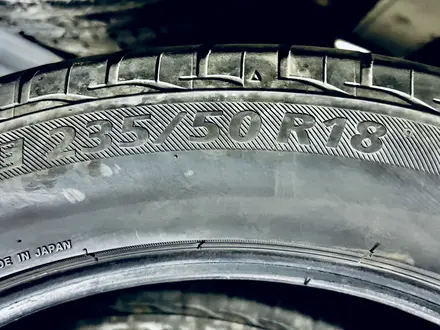 2 летние шины Bridgestone 235/50/18 каждая за 9 990 тг. в Астана – фото 2