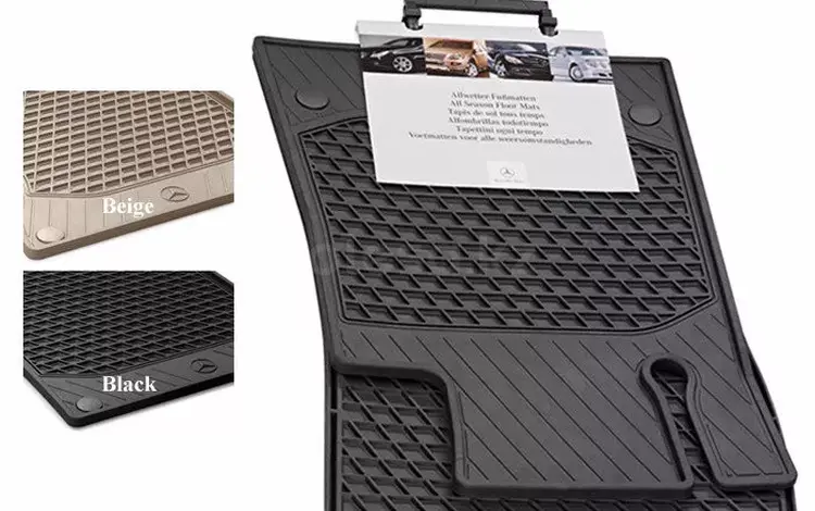 Коврики салона Mercedes Benz S-class W222 резиновые черные LONG за 98 000 тг. в Алматы