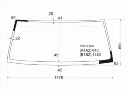 Стекло лобовое MITSUBISHI PAJERO/MONTERO 3/5D 91-99 за 15 350 тг. в Астана