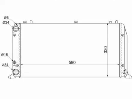 Радиатор двигателя за 11 850 тг. в Алматы