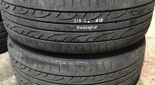 Резина летняя 215/45 r18 Dunlop 2-шт., свежедоставлена из Японииүшін50 000 тг. в Алматы