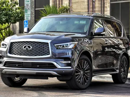 Оригинальный центральный хром на передний бампер на QX80 с 2018-2022 г. В.үшін130 000 тг. в Алматы – фото 2