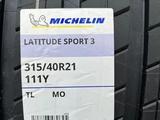 Michelin Latitude Sport 3 275/45 R21 и 315/40 R21for1 100 000 тг. в Жезказган – фото 3