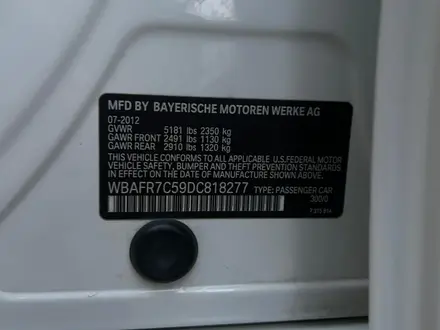 BMW 535 2012 года за 7 000 000 тг. в Алматы – фото 14