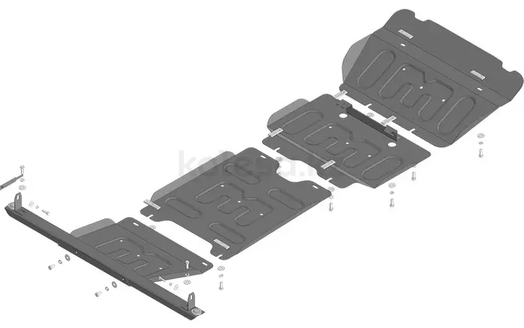 Защита 2мм Changan Hunter Plus 2023- 4 шт (радиатор, картер, КПП, РК) за 129 000 тг. в Алматы