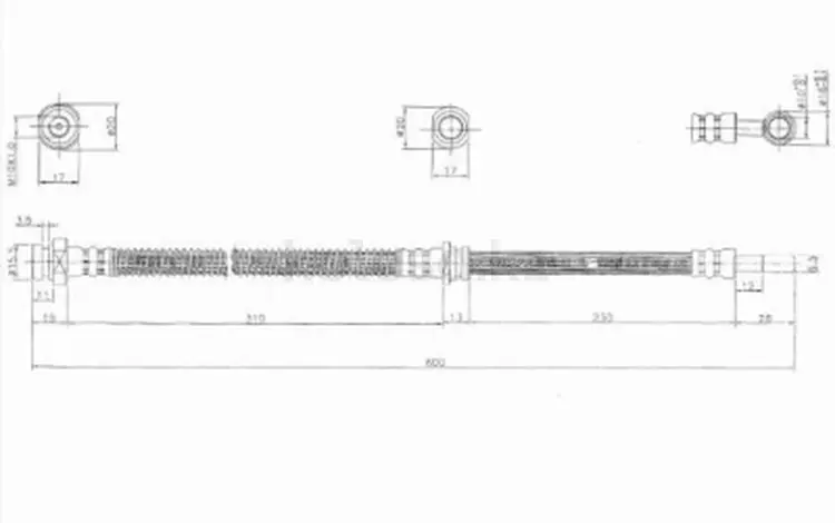 Шланг тормозной передний левый за 6 750 тг. в Астана