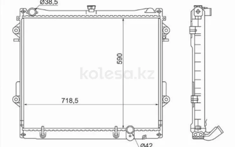Радиатор охлаждения двигателя за 49 700 тг. в Талдыкорган