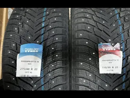 275/40/22 перед 315/35/22. Nokian hakkapellita 10. Шипованные шины за 1 750 000 тг. в Алматы – фото 2