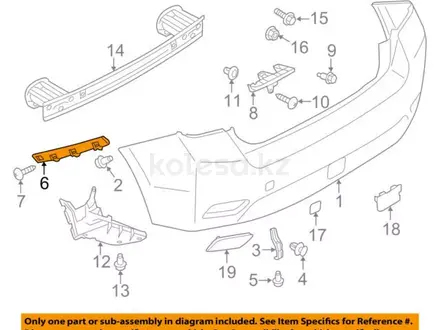 Крепление заднего бампера правое Subaru Impreza XV, GP7 12- за 4 500 тг. в Алматы – фото 2