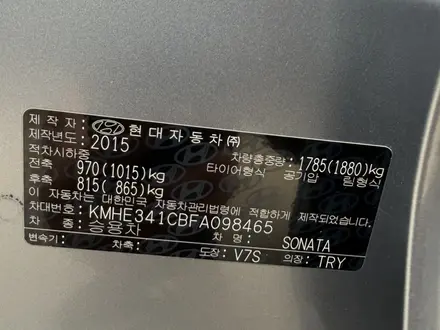 Hyundai Sonata 2015 года за 8 750 000 тг. в Алматы – фото 22