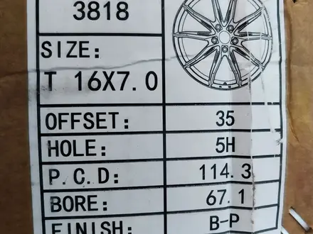 16 5 на 114.3 новые диски за 180 000 тг. в Астана – фото 3