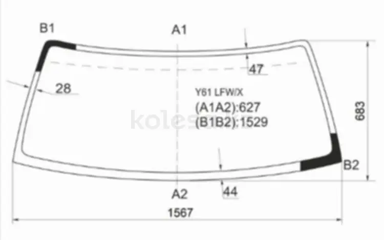 Стекло лобовое NISSAN PATROL/SAFARI 3/5D 97-10 за 20 400 тг. в Алматы