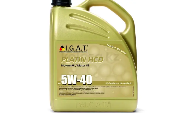 Масло моторное синтетическое IGAT PLATIN HCD SAE 5W40 1L за 1 000 тг. в Костанай