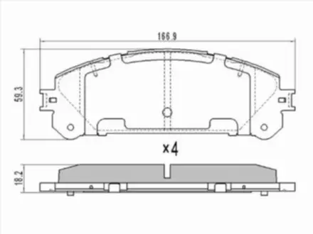 Колодки тормозные передние за 6 950 тг. в Павлодар