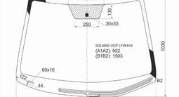 Стекло лобовое (Обогрев щеток/Датчик дождя, гарантия на установку 5 лет за 22 950 тг. в Алматы
