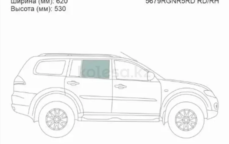 Стекло боковое опускное (Сзади/Справа/Цвет зеленый) за 7 750 тг. в Астана
