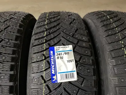 Зимние шипованные шины Michelin X-Ice North 4 SUV 245/60 R18 105T за 188 000 тг. в Костанай