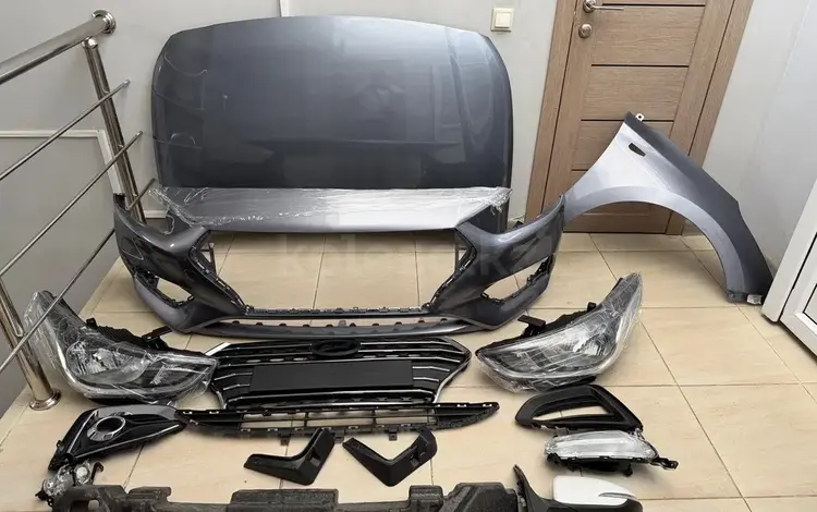 Бампер капот крыло телевизор фара усилитель Hyundai Accent 17-20 за 10 000 тг. в Астана