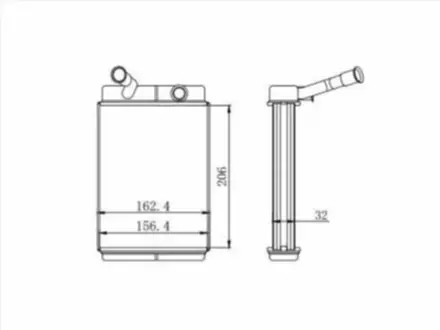 Радиатор печки, радиатор отопителя салона за 2 835 тг. в Караганда
