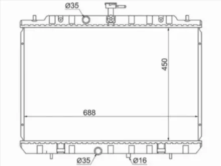 Радиатор двигателя за 21 800 тг. в Астана