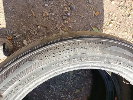 Шины 215/50 R17 — "Kumho Ecsta SPT" (Корея), летние. Без камерные за 15 000 тг. в Астана – фото 7