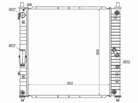 Радиатор двигателя за 53 150 тг. в Астана