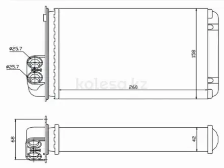 Радиатор печки, радиатор отопителя салона за 1 505 тг. в Караганда