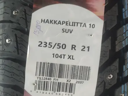 235/50/21. Nokian Hakkapelitta 10 suv. Шипованные за 1 700 000 тг. в Астана – фото 2