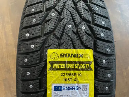 235/55r19 Sonix Winter Xpro Studs 77 за 60 000 тг. в Астана – фото 4