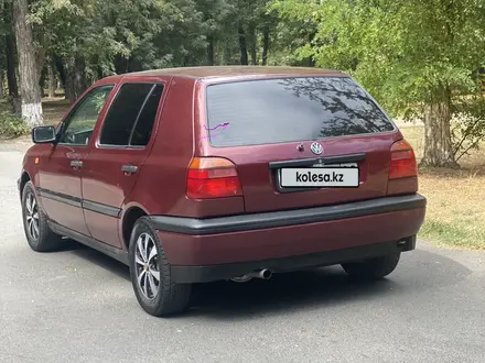 Volkswagen Golf 1993 года за 1 300 000 тг. в Тараз – фото 5