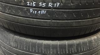 Резина летняя 215/55 r17 Pirelli 2-шт., из Японии за 16 000 тг. в Алматы