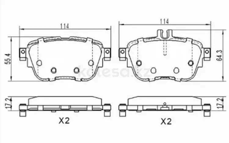 Колодки тормозные (Сзади) Mercedes-Benz E-Class 16-23 за 6 050 тг. в Алматы