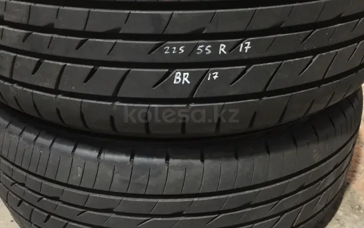 Резина летняя 225/55 r17 Bridgestone 2-шт., из Японииүшін52 000 тг. в Алматы