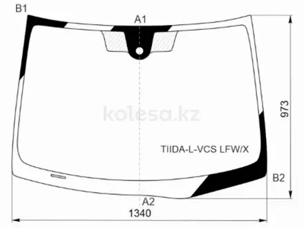 Стекло лобовое + дд NISSAN TIIDA 4/5D 04-14 за 24 500 тг. в Алматы