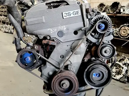 Двигатель на Тойоту Калдина 3S-GE (Yamaha) трамблёрный объём 2.0 в сборе за 470 000 тг. в Алматы – фото 3