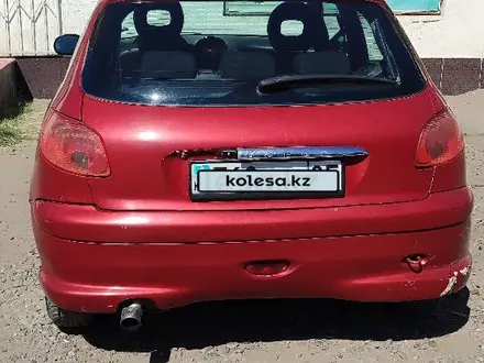 Peugeot 206 2007 года за 1 700 000 тг. в Сарыкемер – фото 6