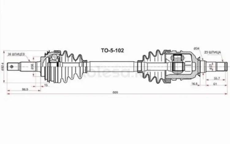 Привод в сборе передний левый с ABS за 46 400 тг. в Павлодар