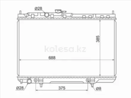 Радиатор двигателя за 25 150 тг. в Шымкент