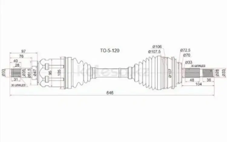 Привод в сборе передний за 40 800 тг. в Караганда
