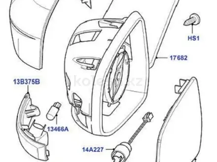 Зеркало VW Volkswagen Polo за 5 000 тг. в Актобе – фото 2