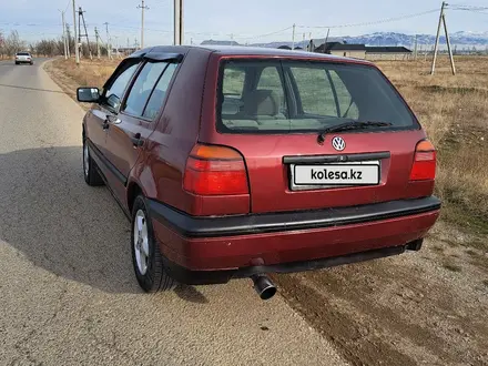 Volkswagen Golf 1992 года за 1 450 000 тг. в Тараз – фото 4